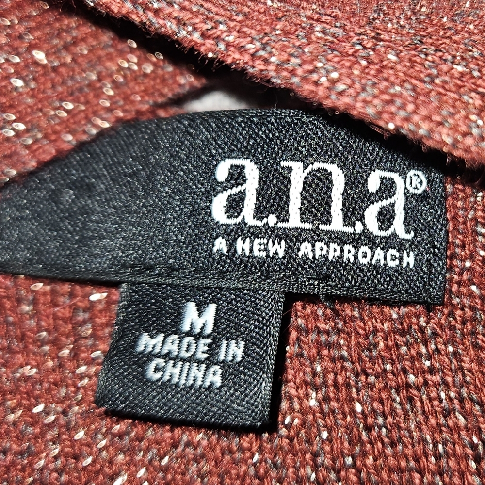a.n.a. Sparkly Deep Red Top - Picture 3 of 3